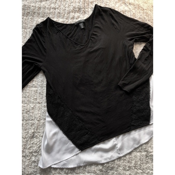 White House Black Market Tops - WHBM Black Lace Detailed Top